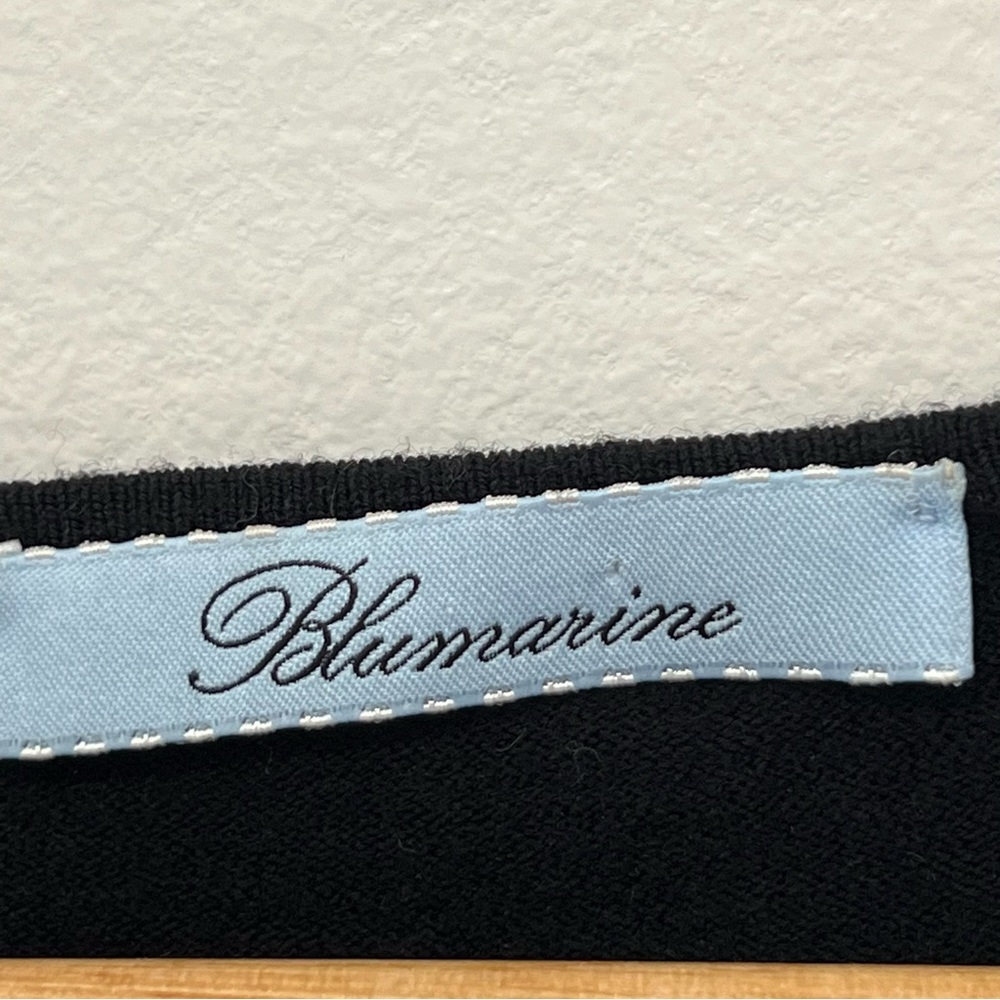 Blumarine Black Boat Neck Long Sleeve Wool Blend Sweater IT42 ($840) - Picture 3 of 6